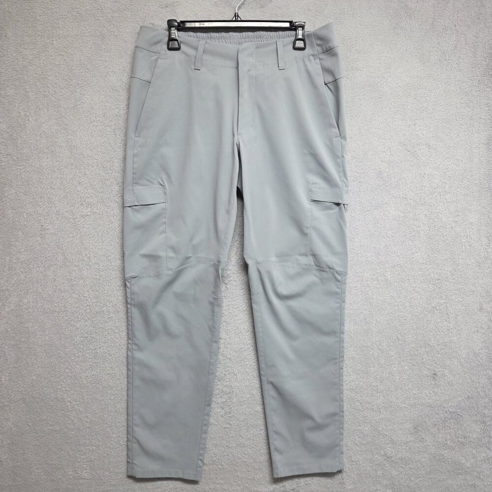 Lululemon Pants Mens 34x30 Rhino Gray Fixed Waist Cargo Elastic Tech Performance